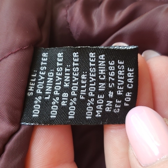 Women's New Look Burgandy Bomber Jacket - Size 1X - Picture 8 of 12